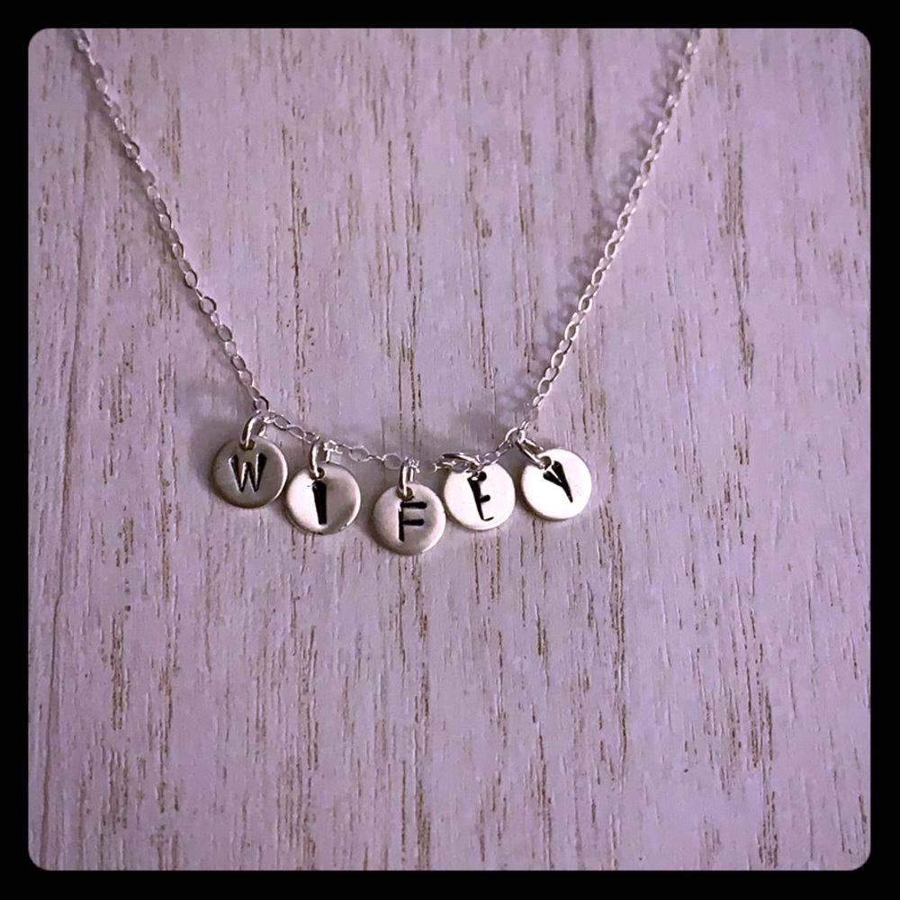 Handmade dainty chain, hand stamped 6 mm disc